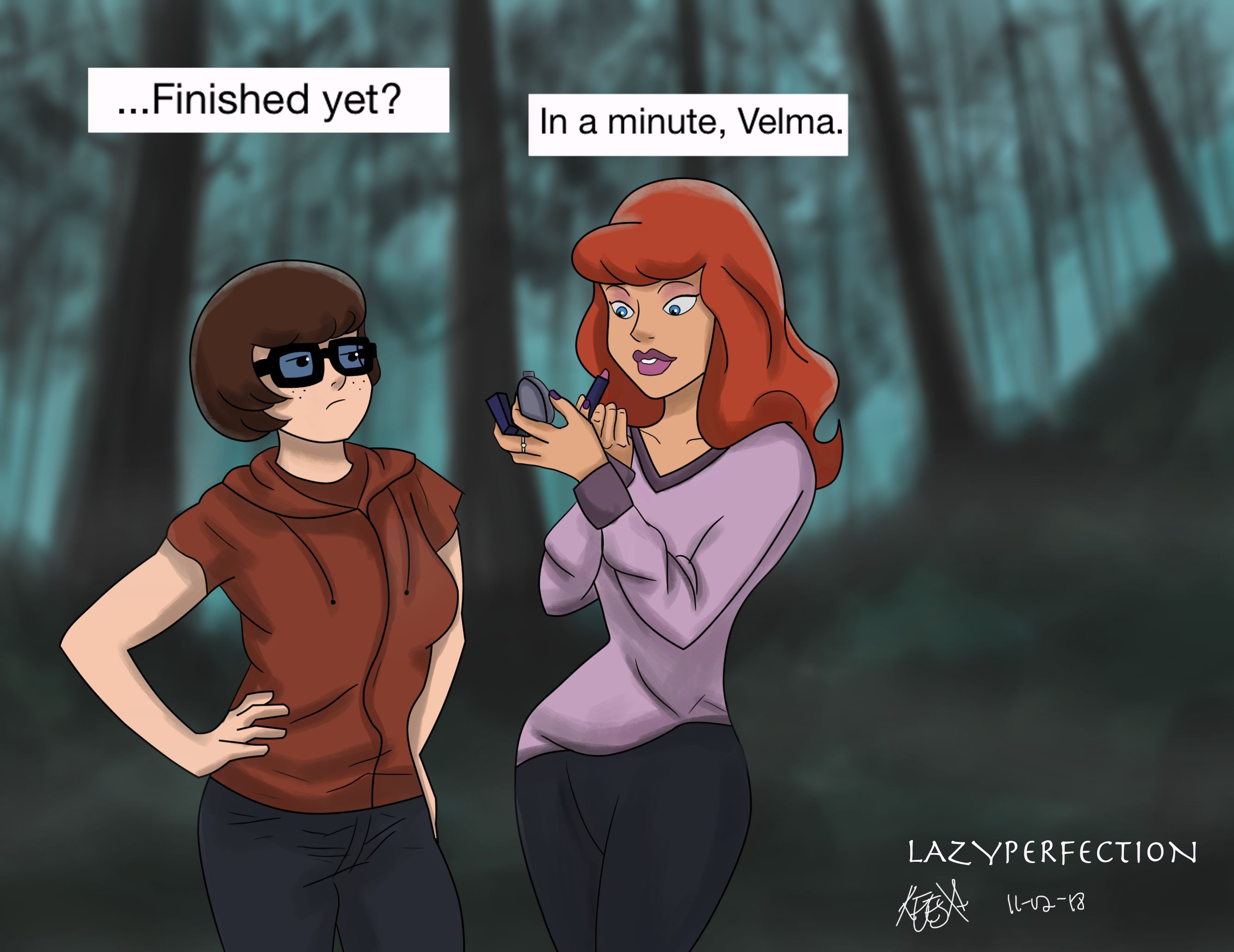 In A Minute, Velma. by LazyPerfection on DeviantArt