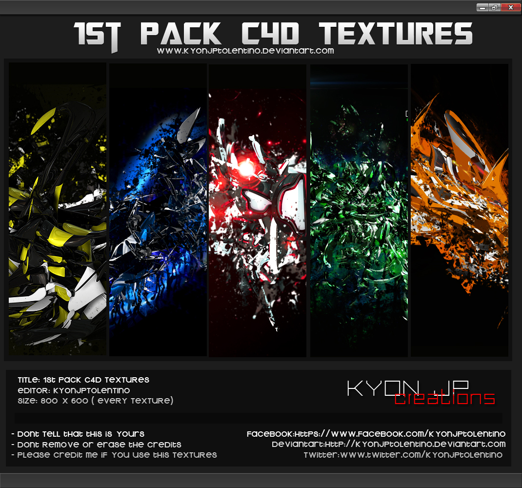 1st C4D TEXTURE PACK by kyon Jp Tolentino by kyonjptolentino on DeviantArt