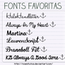 Mis fonts favoritas