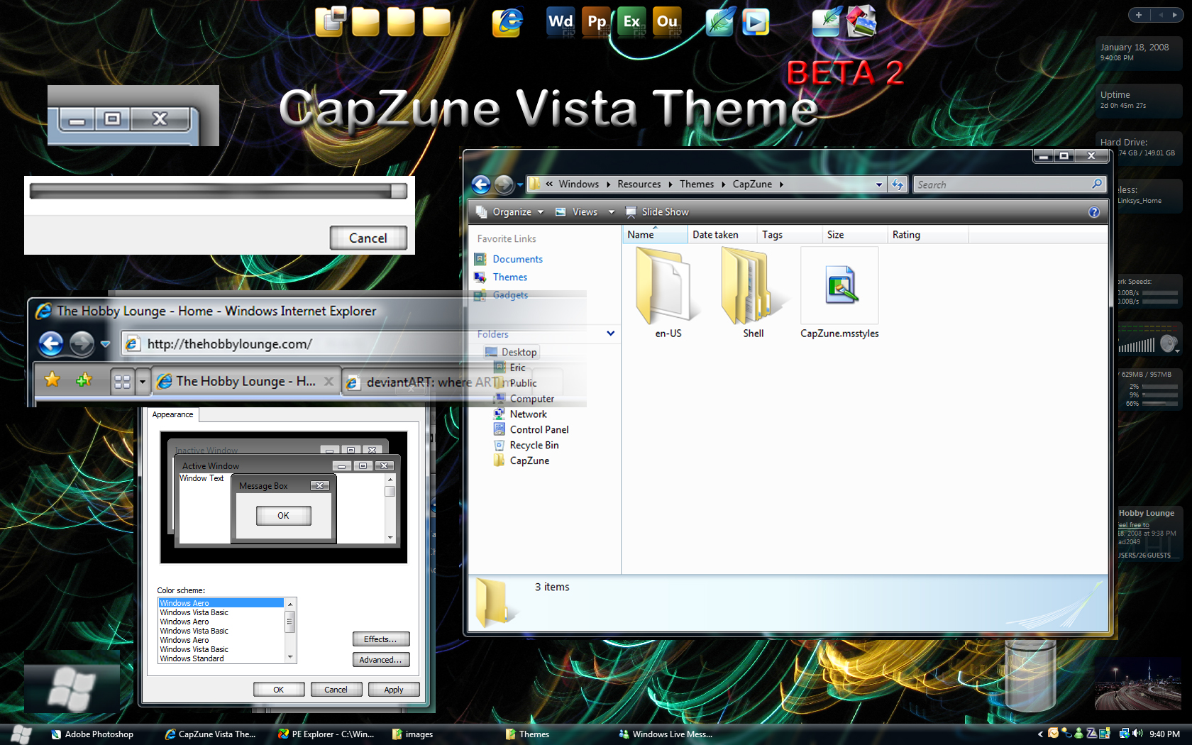 CapZune Vista Theme BETA 2