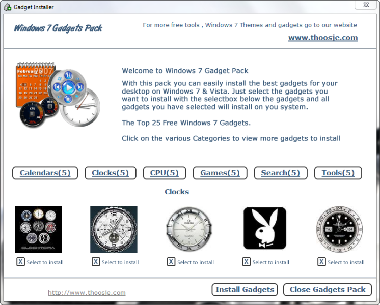 windows 7 gadgets pack 1.101