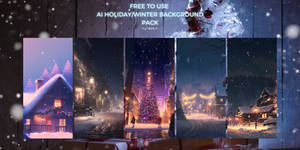 FREE TO USE AI Holiday/Winter Backgrounds