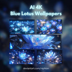 4k Blue Lotus Wallpaper Set