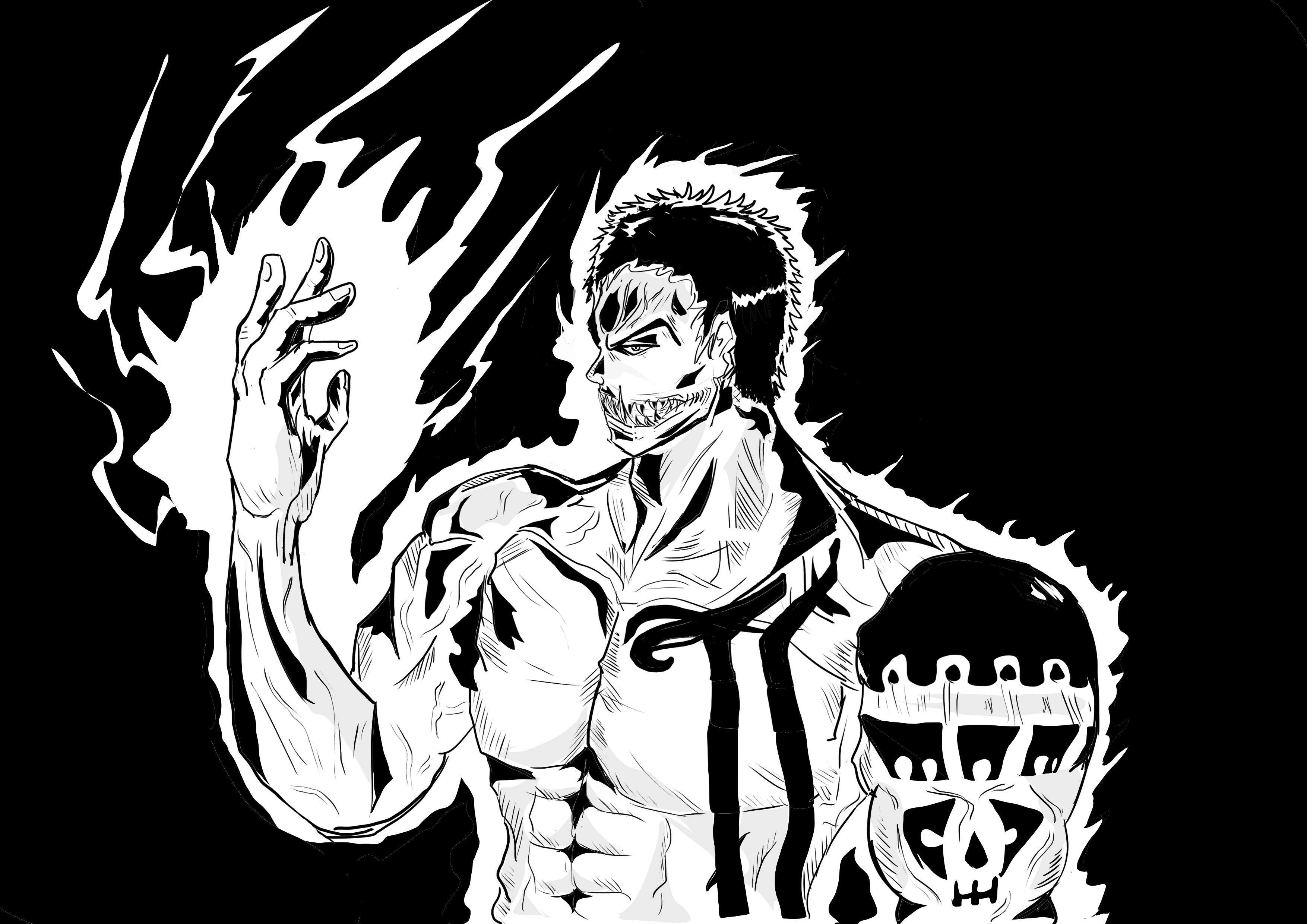 I drew Katakuri :) [sketch/lineart etc on other slides] : r/OnePiece