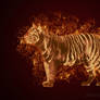 Flaming tiger {FREE Wallpaper}