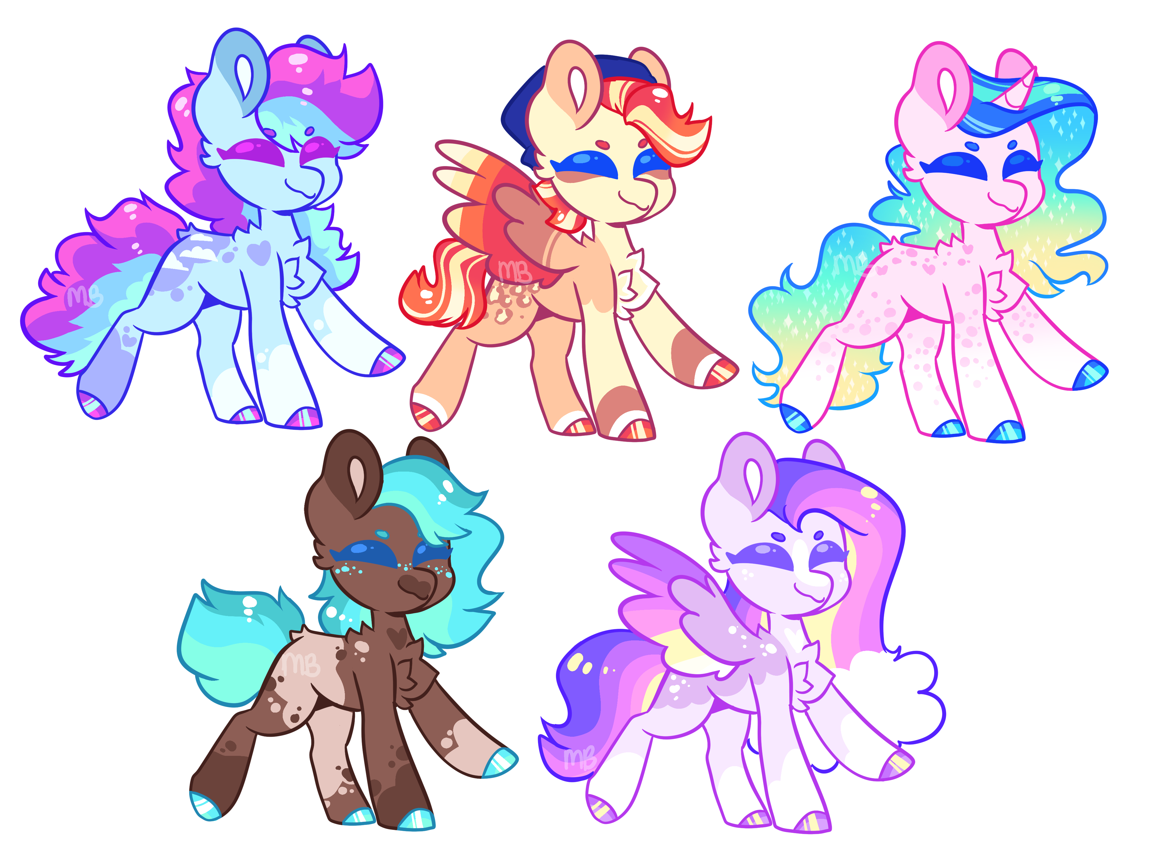Moccabliss Blue Raspberry MLP adopts - open 1/5 by MoccaBliss on DeviantArt