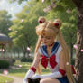Sailor Moon and Luna