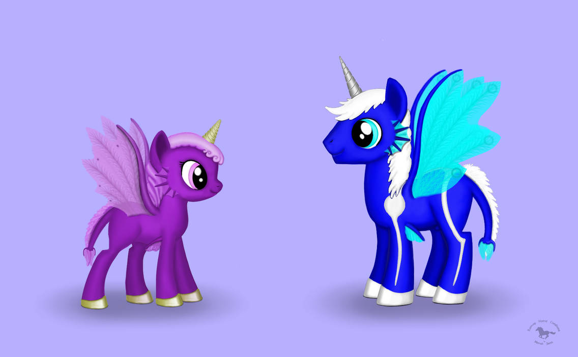Violet and Silvermane MLP FIM Style A by CherokeeGal1975 on DeviantArt