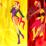 Sunset Shimmer and Demon