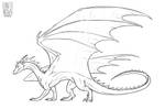 Dragon Lineart Template 2