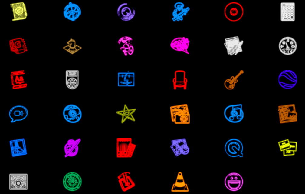 Neon OSX icons