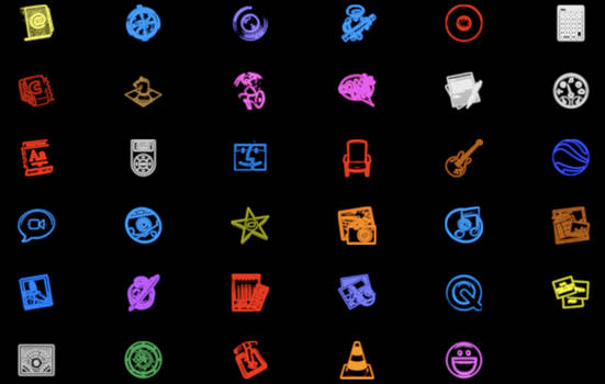 Neon OSX icons