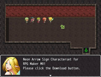 Neon Arrow Sign Characterset ZIP (RPG Maker MV)