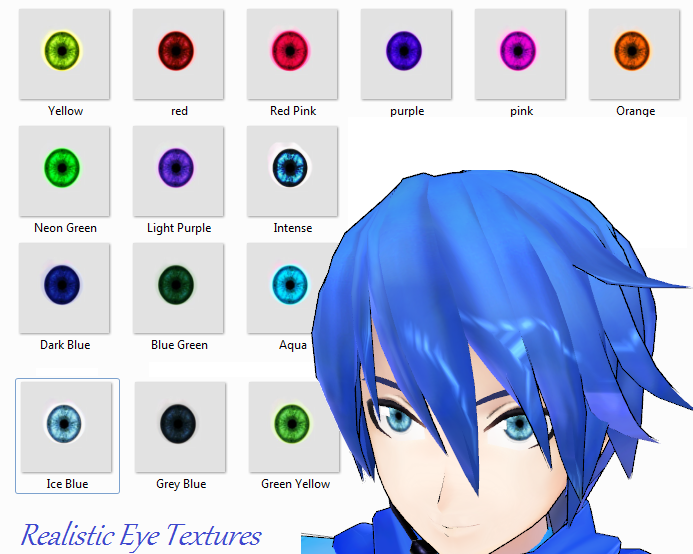 MMD Realistic Eye Textures