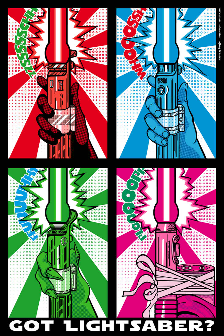Star Wars Popart Lightsaber By Bergie81 On Deviantart