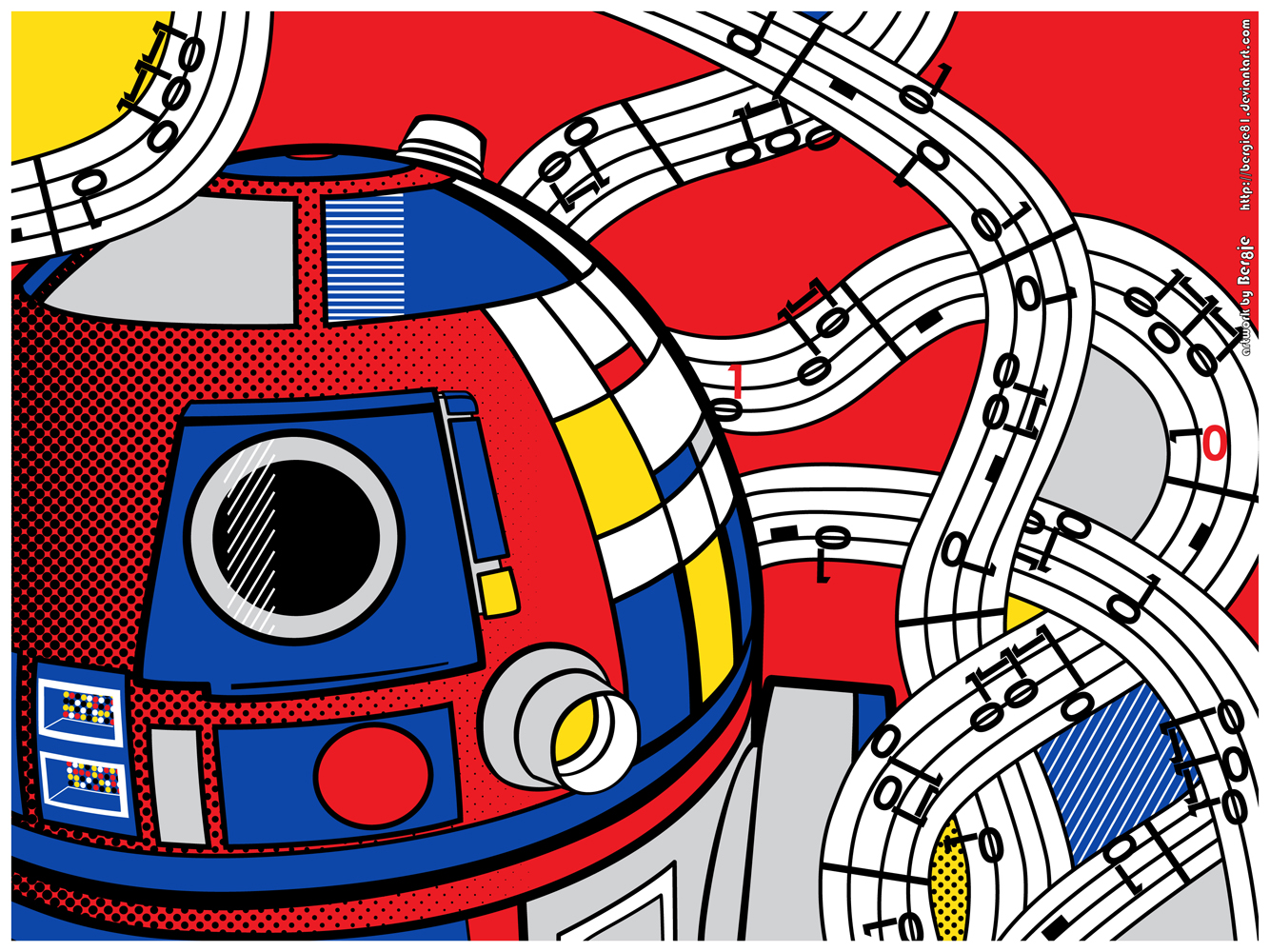 StarWarsPopArt - Abstract R2D2