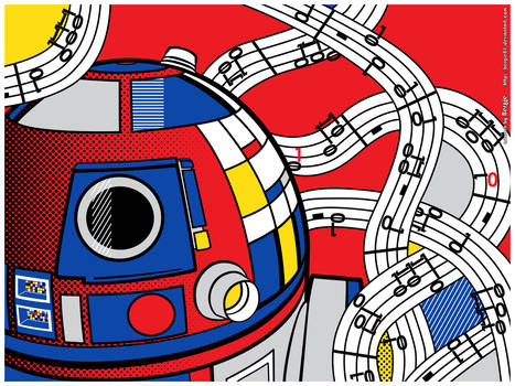 StarWarsPopArt - Abstract R2D2