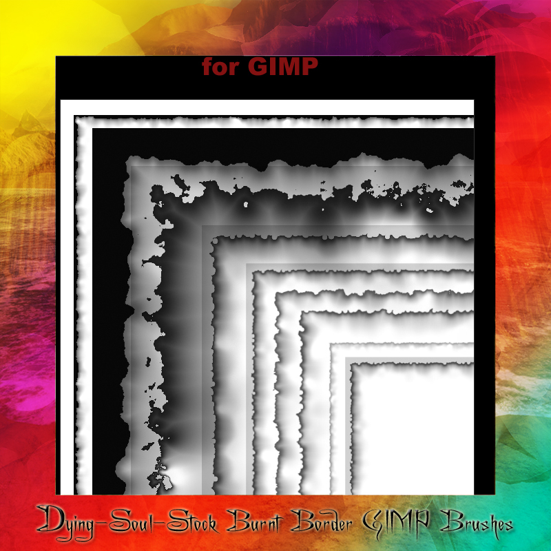 Burnt Border GIMP Brushes by dying-soul-stock