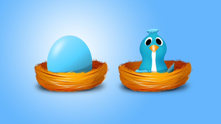 twitter egg and bird