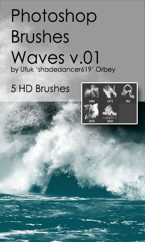 Shades Waves v.01 HD Photoshop Brushes