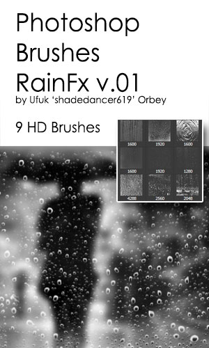 Shades Rain Fx v.01 HD Photoshop Brushes