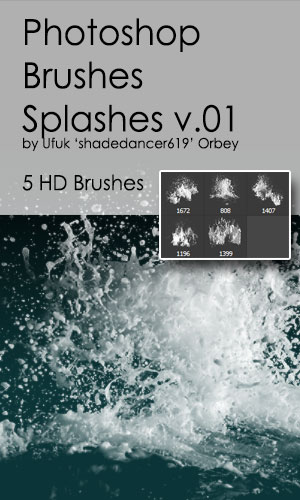 Shades Splashes v.01 HD Photoshop Brushes
