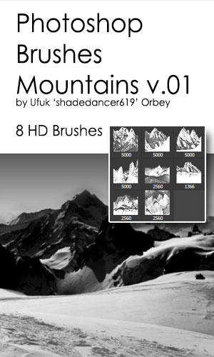 Shades Mountains v.01 HD Photoshop Brushes by shadedancer619 on DeviantArt