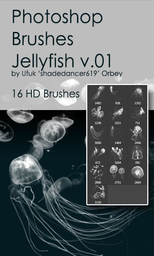 Shades Jellyfish v.01 HD Photoshop Brushes