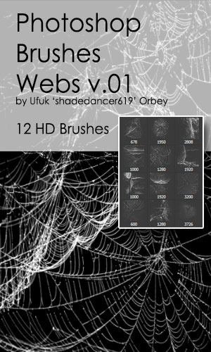 Shades Webs v.01 HD Photoshop Brushes