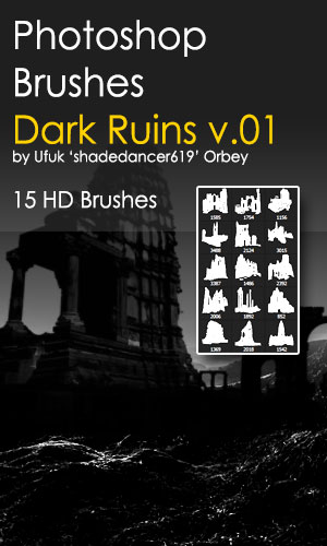 Shades Dark Ruins v.01 HD Photoshop Brushes by shadedancer619 on DeviantArt