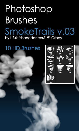 Shades SmokeTrails v.03 HD Photoshop Brushes