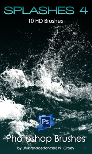 Shades SPLASHES 4 BRUSHES for Photoshop by shadedancer619 on DeviantArt
