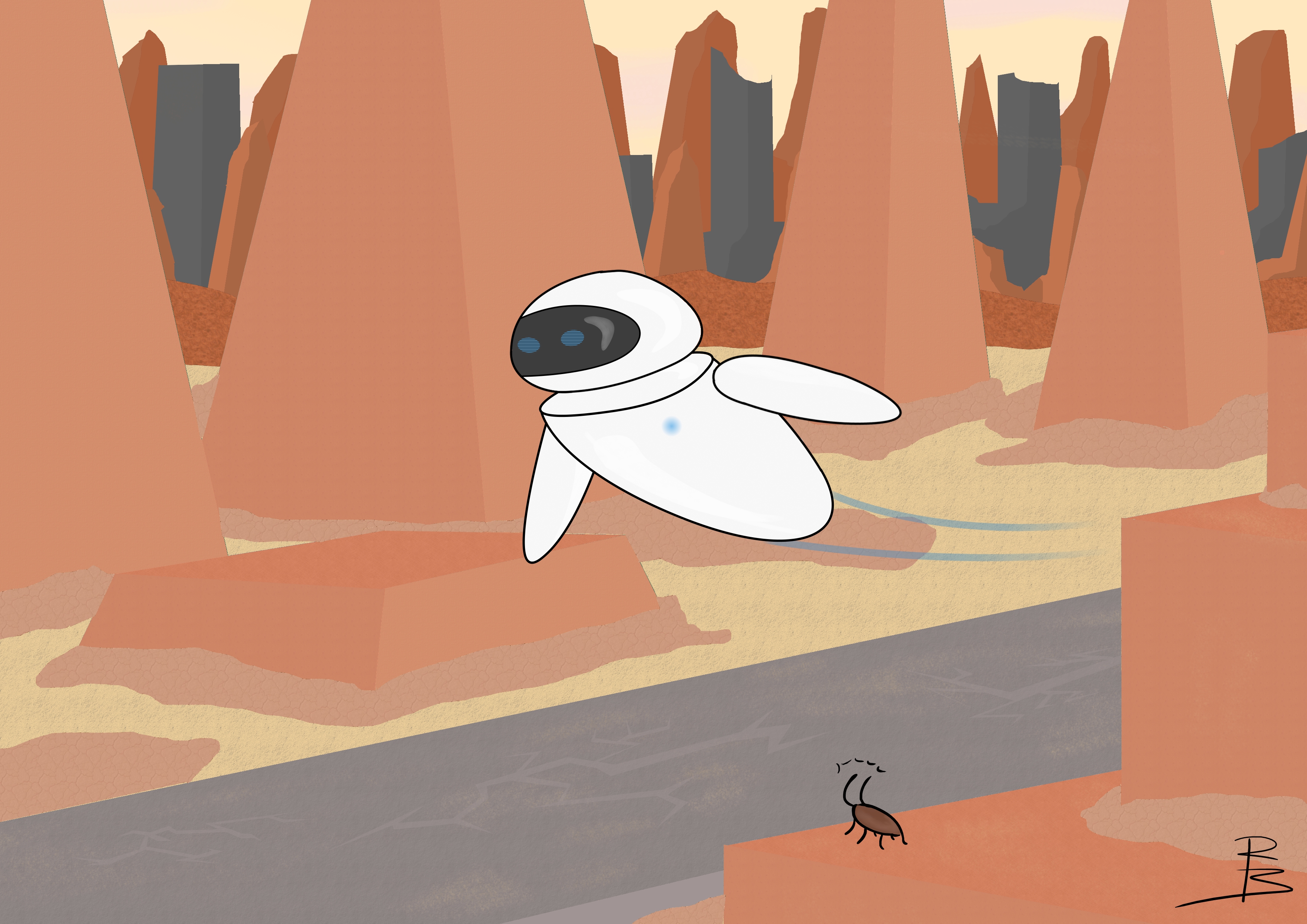 Flying EVE, WALL-E by vdBurg on DeviantArt