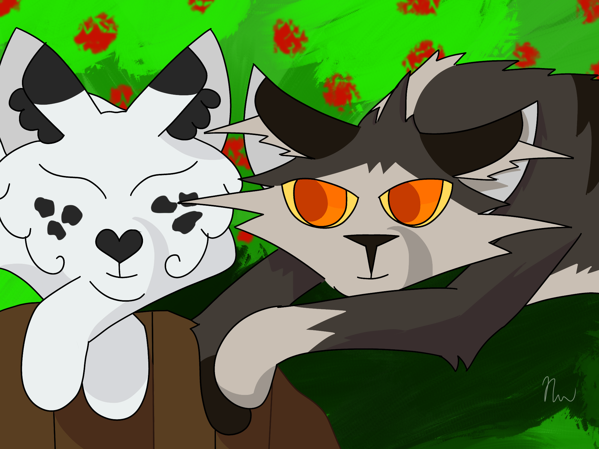 Snowfur and Thistleclaw by Hedgehogflight on DeviantArt