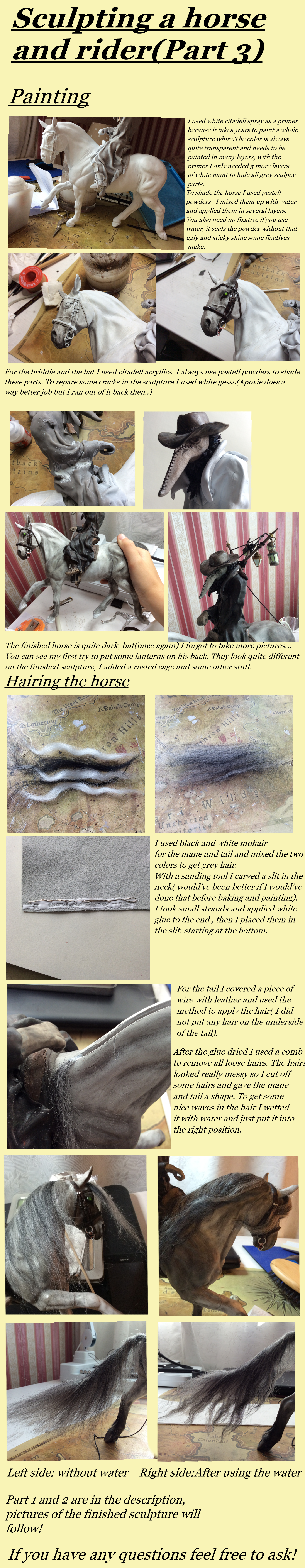 Sculpting a horse and rider (Part 3 )