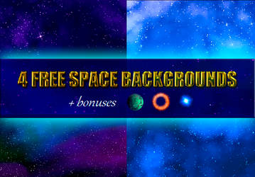 4 FREE Space Backgrounds (+bonuses)