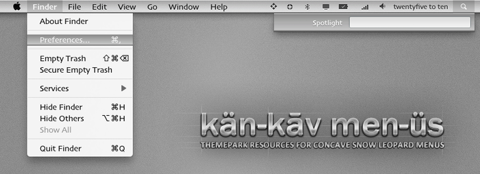 Concave Menubar