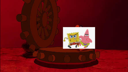 Spongebob and Patrick creating fog