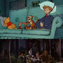 Pooh And Friends Watching The Wizard of Oz