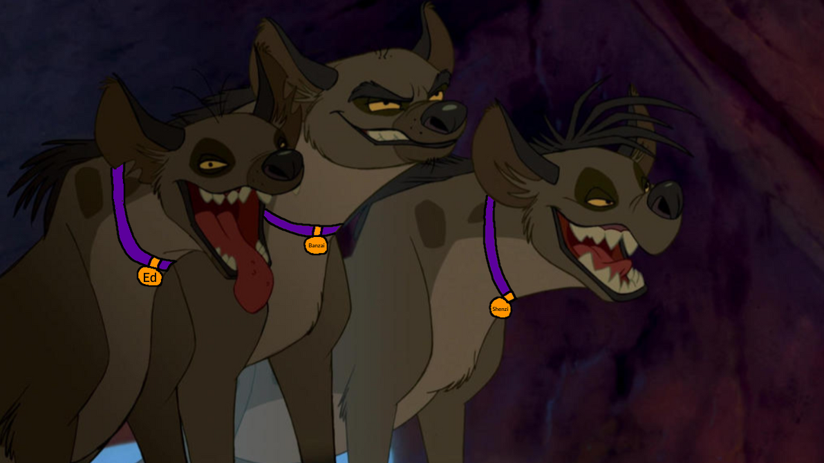 Shenzi, Banzai, and Ed wearing Collars by Msoares12 on DeviantArt