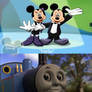 Mickey and Minnie say Hello to Thomas