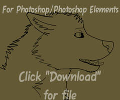 Free Lineart- Running Wolf