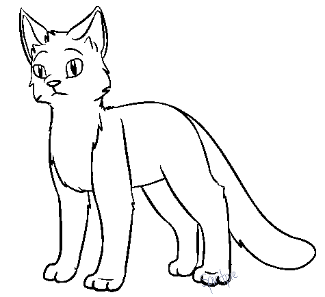 Generic Standing Cat Lineart