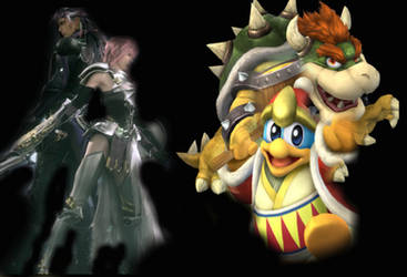 lightning and Caius vs Bowser and King Dedede
