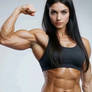Alice showing her muscles