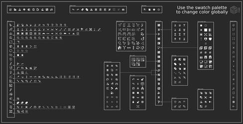 Inkscape 0-9x Alternative dark iconset