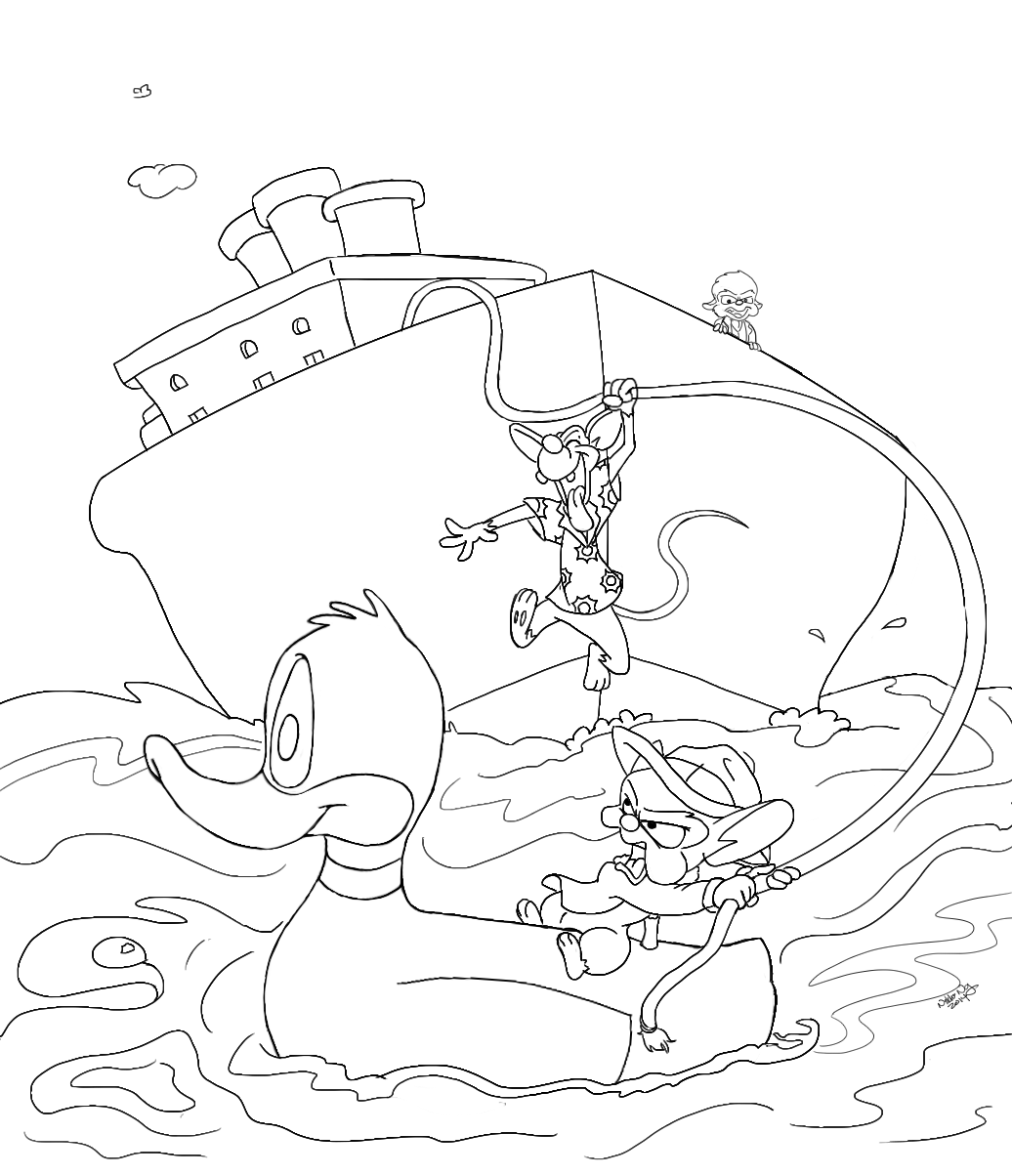 Coloring Page: Pinky 'n the Brain Recover Rodents