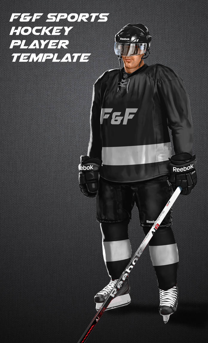 Download F+F Hockey Player Template PHOTOSHOP PSD Format by seanff ...