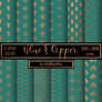 Blue and Copper - Digital Paper Pattern Pack