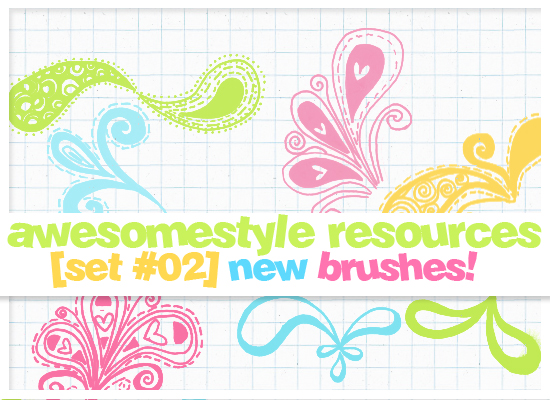 brushes set 02 by awesomestyle
